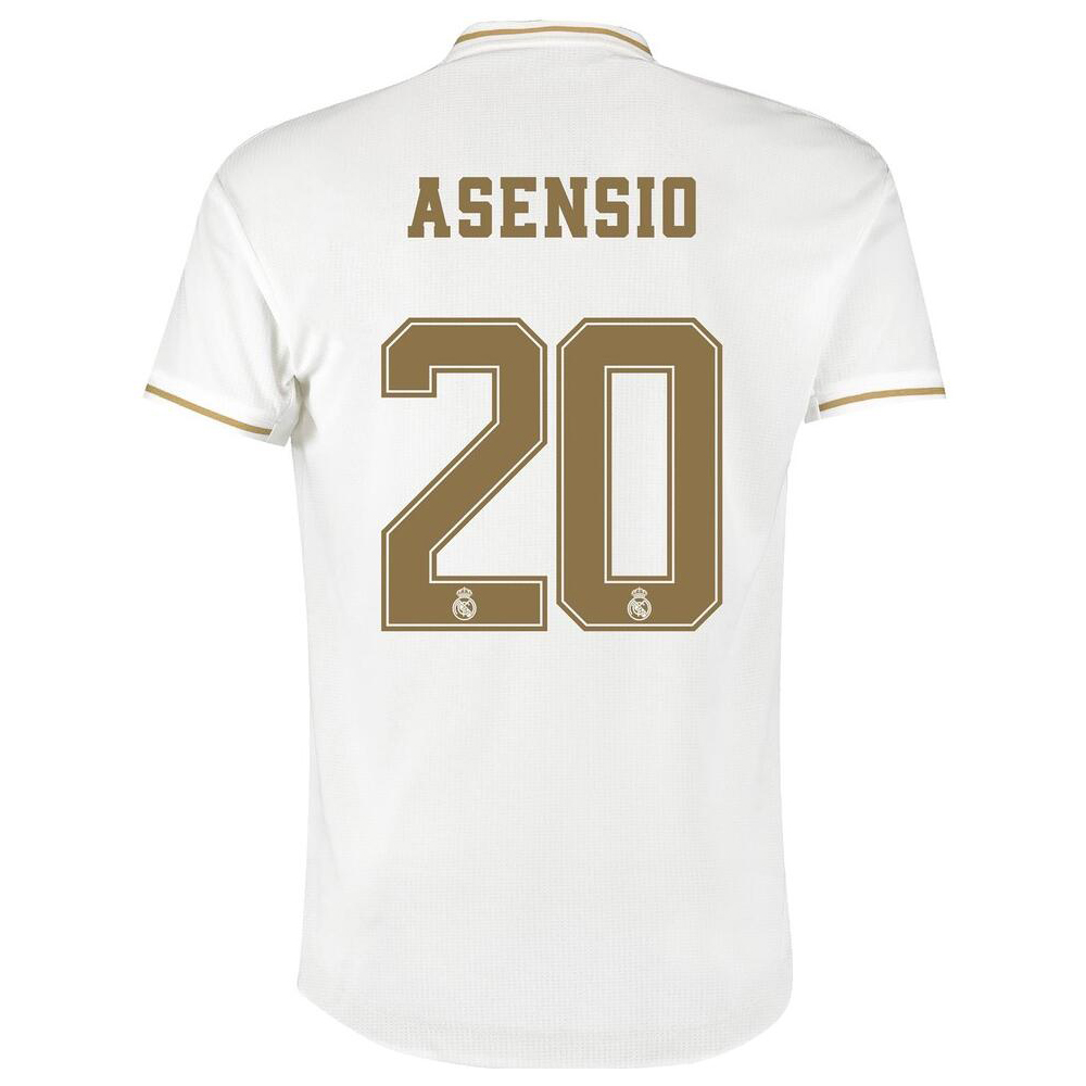 Muži Futbal Marco Asensio 20 Domáci Biely Dresy 2019/20 Košele Dres