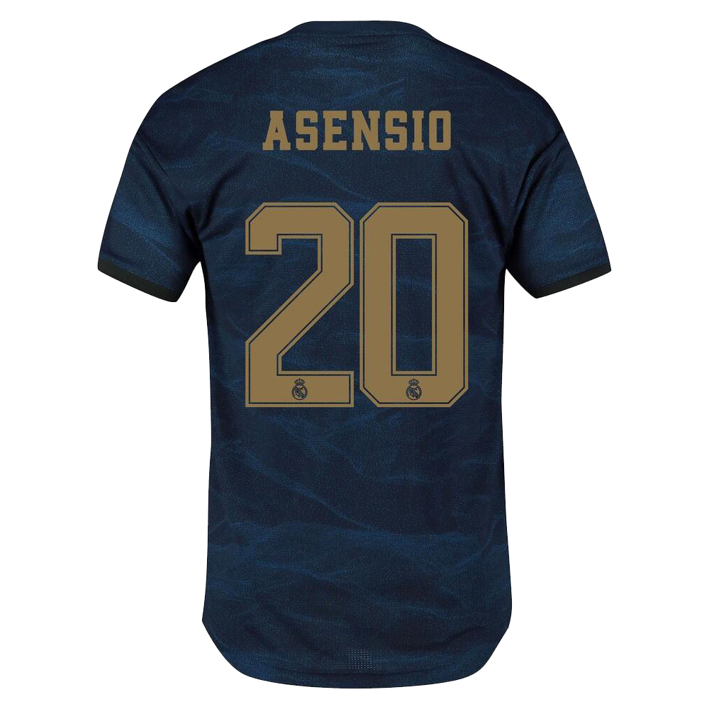 Muži Futbal Marco Asensio 20 Vonkajší Vojnové Loďstvo Dresy 2019/20 Košele Dres