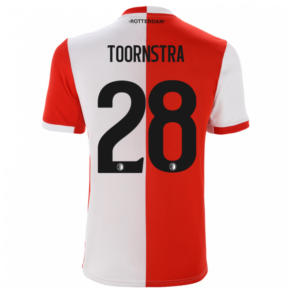 Muži Futbal Jens Toornstra 28 Domáci Červená Biela Dresy 2019/20 Košele Dres