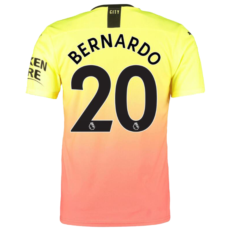 Muži Futbal Bernardo Silva 20 3 Sada Žltá Oranžový Dresy 2019/20 Košele Dres