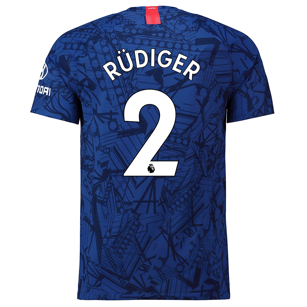 Muži Futbal Antonio Rudiger 2 Domáci Kráľovská Modrá Dresy 2019/20 Košele Dres