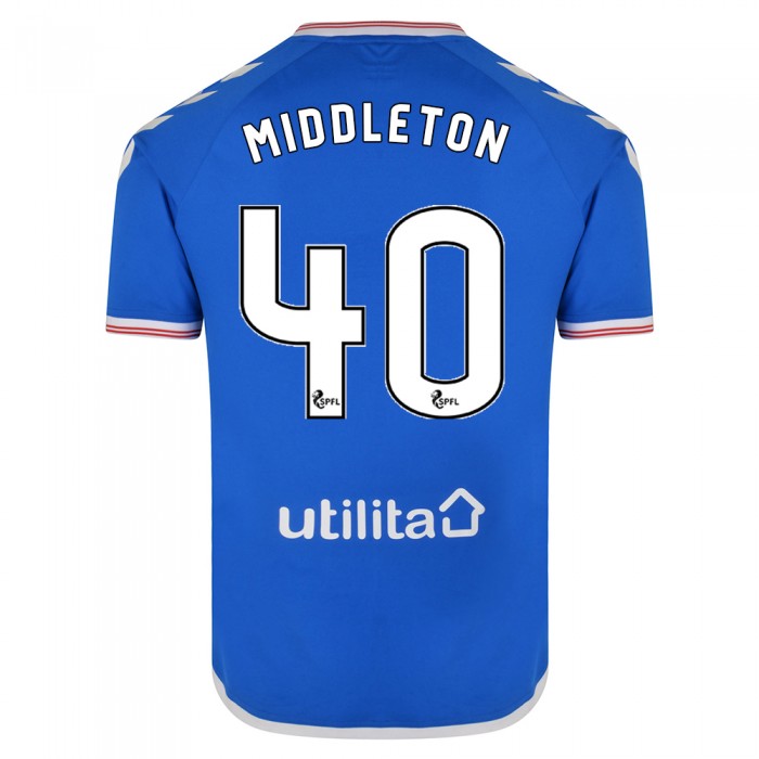 Muži Futbal Glenn Middleton 40 Domáci Modrá Dresy 2019/20 Košele Dres