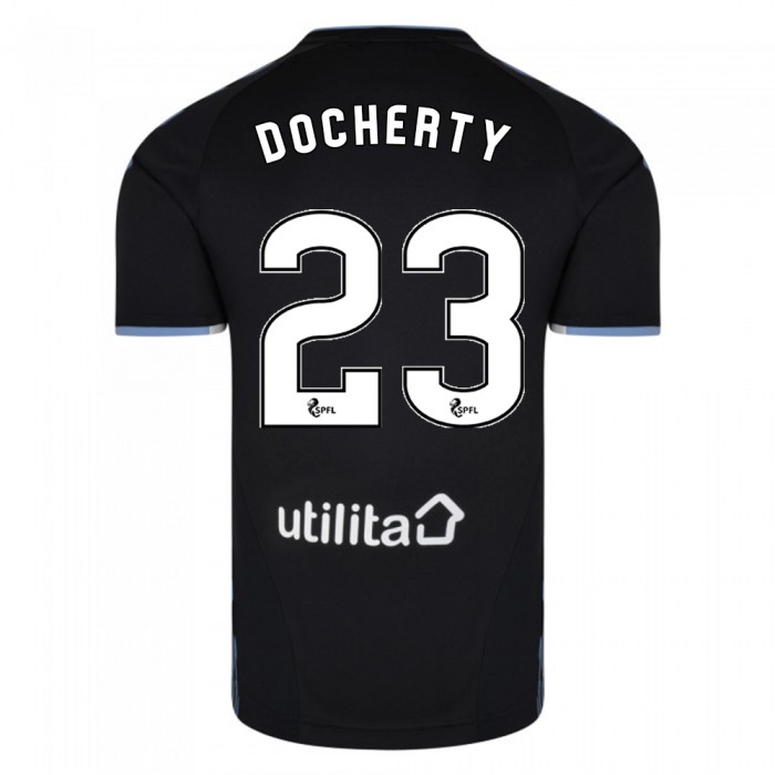 Muži Futbal Greg Docherty 23 Vonkajší Čierna Dresy 2019/20 Košele Dres