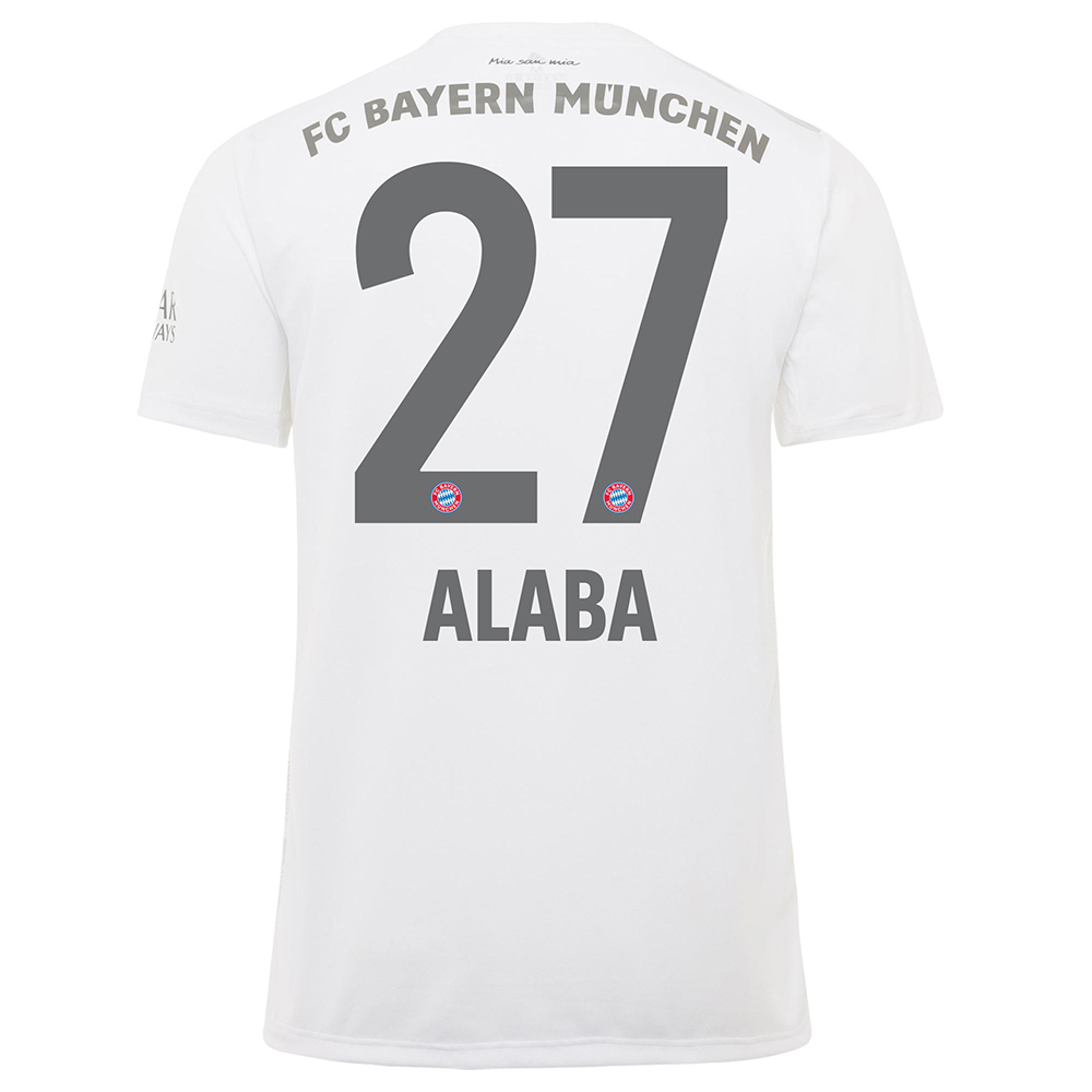 Muži Futbal David Alaba 27 Vonkajší Biely Dresy 2019/20 Košele Dres
