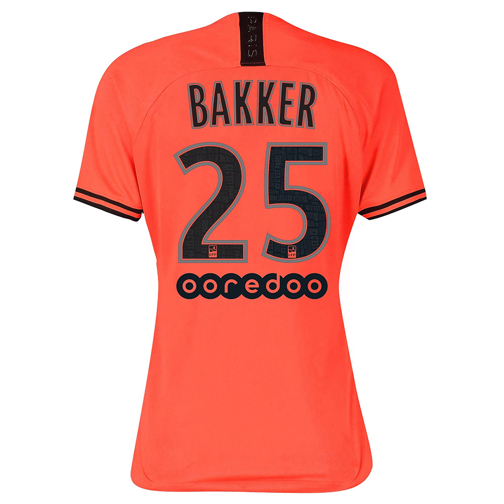 Ženy Futbal Mitchel Bakker 25 Vonkajší Oranžový Dresy 2019/20 Košele Dres