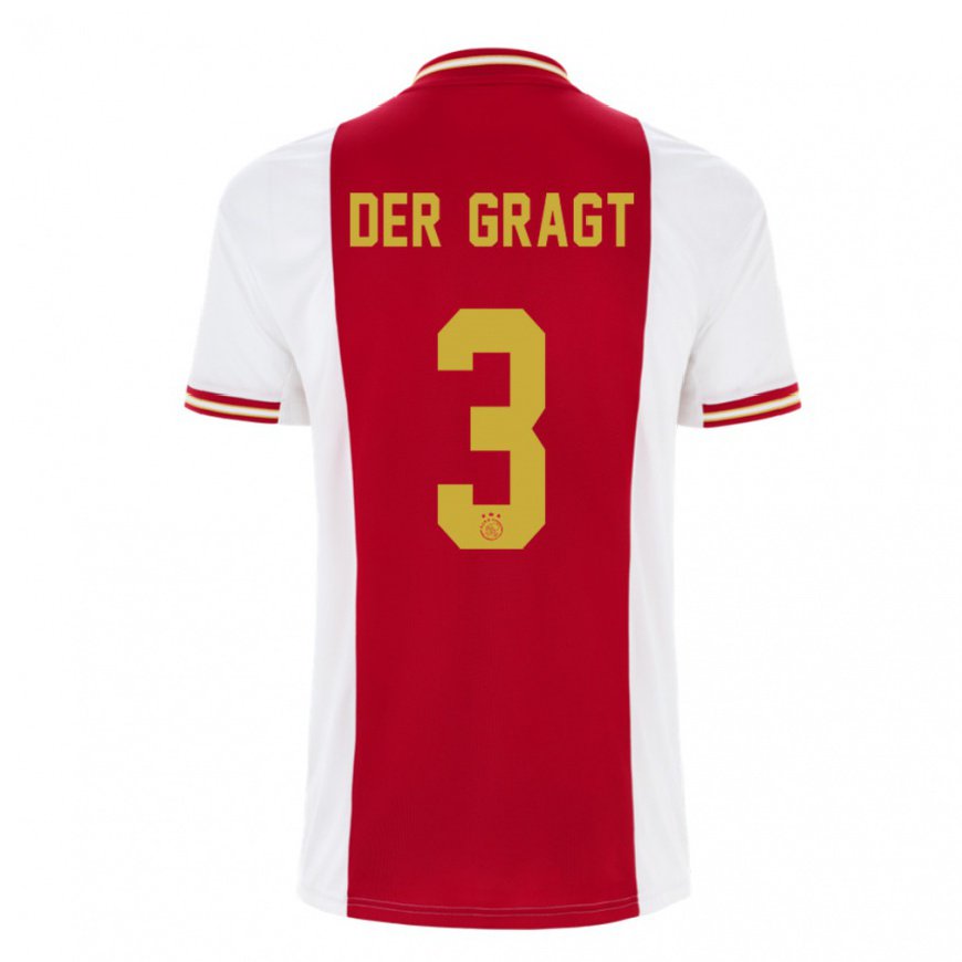 Kandiny Muži Stefanie Van Der Gragt #3 Tmavo Červená Biela Dresy Hazai Csapatmez 2022/23 Triĭká