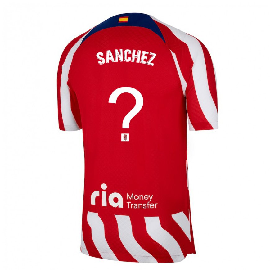 Kandiny Muži Ricard Sanchez #0 Červená Biela Modrá Dresy Hazai Csapatmez 2022/23 Triĭká