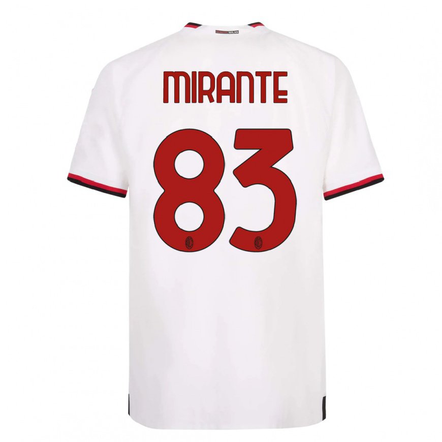 Kandiny Ženy Antonio Mirante #83 Biela Červená Dresy Idegenbeli Csapatmez 2022/23 Triĭká
