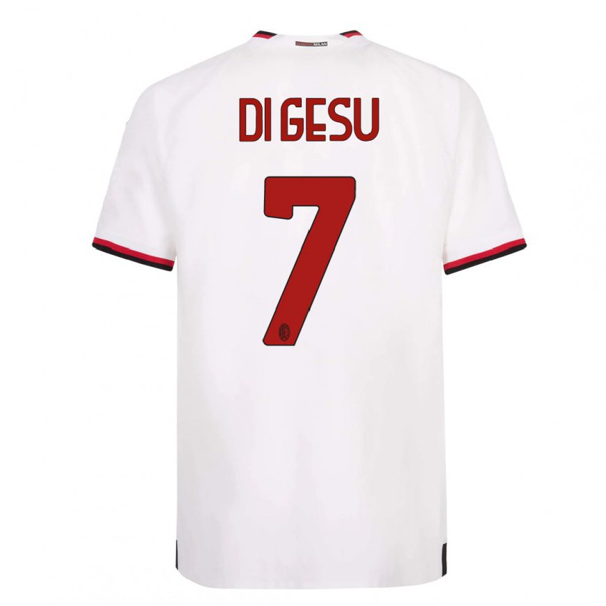 Kandiny Ženy Enrico Di Gesu #7 Biela Červená Dresy Idegenbeli Csapatmez 2022/23 Triĭká