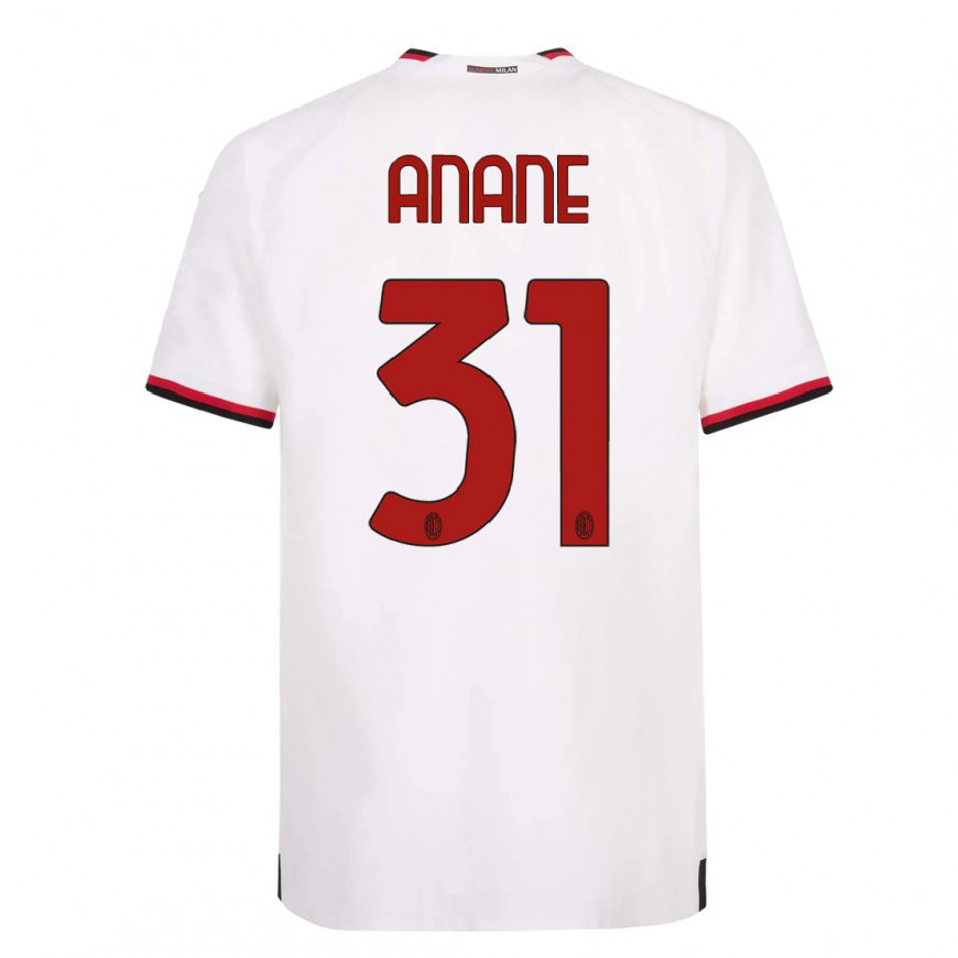 Kandiny Ženy Emmanuel Anane #31 Biela Červená Dresy Idegenbeli Csapatmez 2022/23 Triĭká
