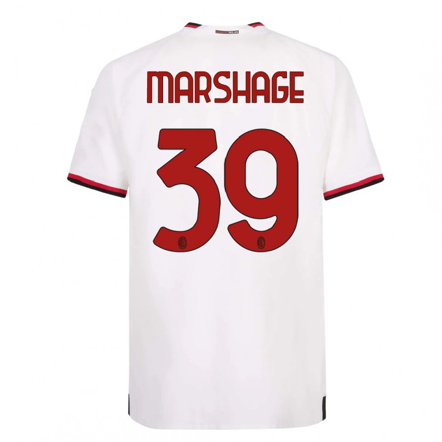 Kandiny Ženy Wilgot Marshage #39 Biela Červená Dresy Idegenbeli Csapatmez 2022/23 Triĭká