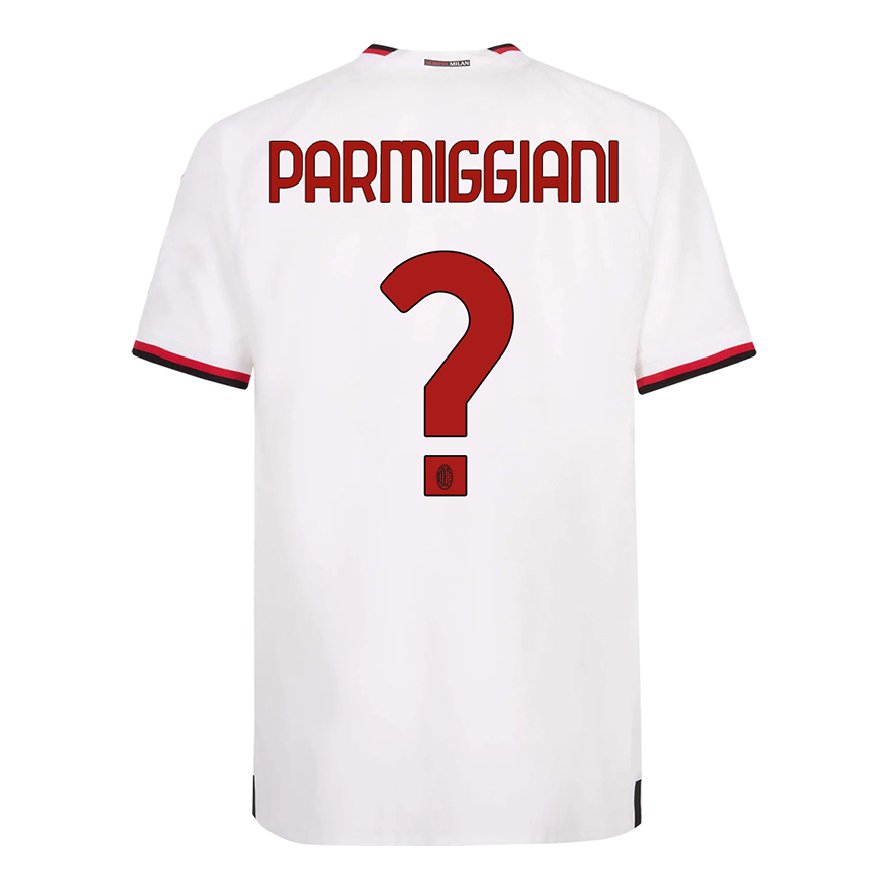 Kandiny Ženy Pietro Parmiggiani #0 Biela Červená Dresy Idegenbeli Csapatmez 2022/23 Triĭká