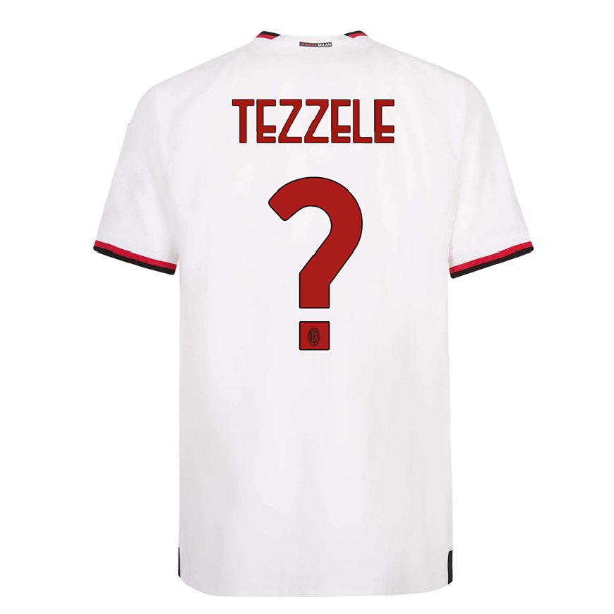 Kandiny Ženy Matteo Tezzele #0 Biela Červená Dresy Idegenbeli Csapatmez 2022/23 Triĭká