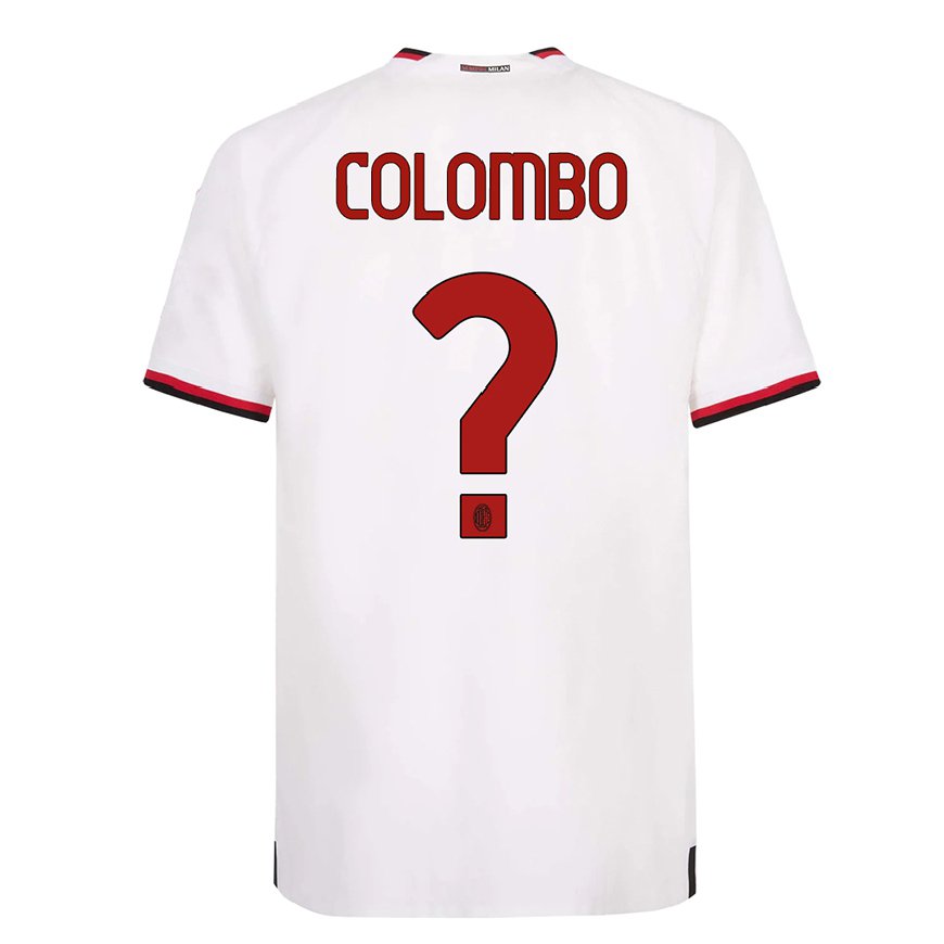Kandiny Ženy Federico Colombo #0 Biela Červená Dresy Idegenbeli Csapatmez 2022/23 Triĭká