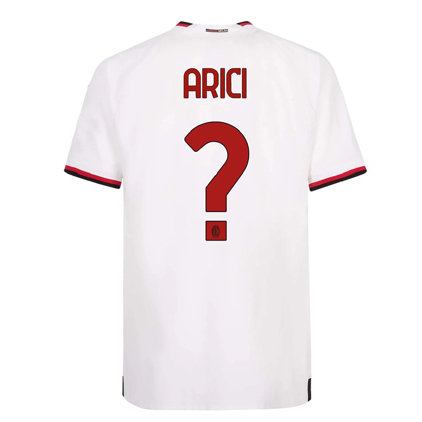 Kandiny Ženy Alberto Arici #0 Biela Červená Dresy Idegenbeli Csapatmez 2022/23 Triĭká