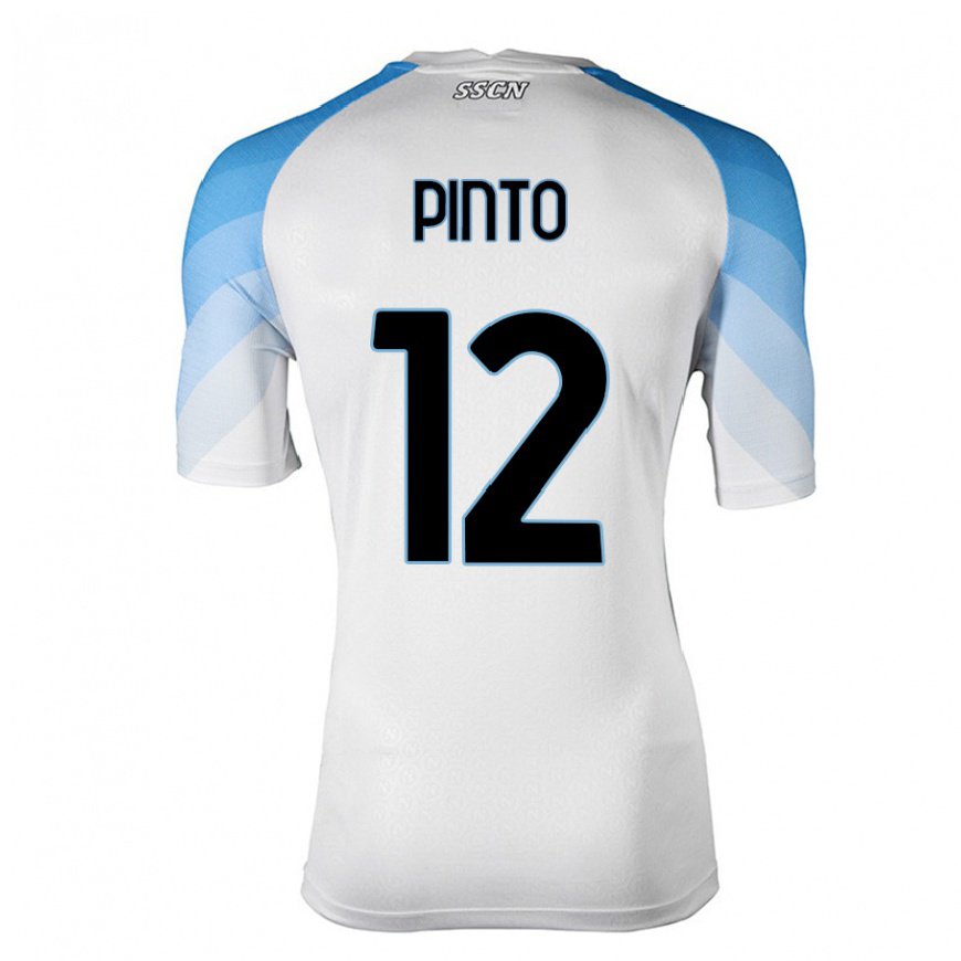 Kandiny Ženy Ciro Pinto #12 Biela Nebeská Modrá Dresy Idegenbeli Csapatmez 2022/23 Triĭká