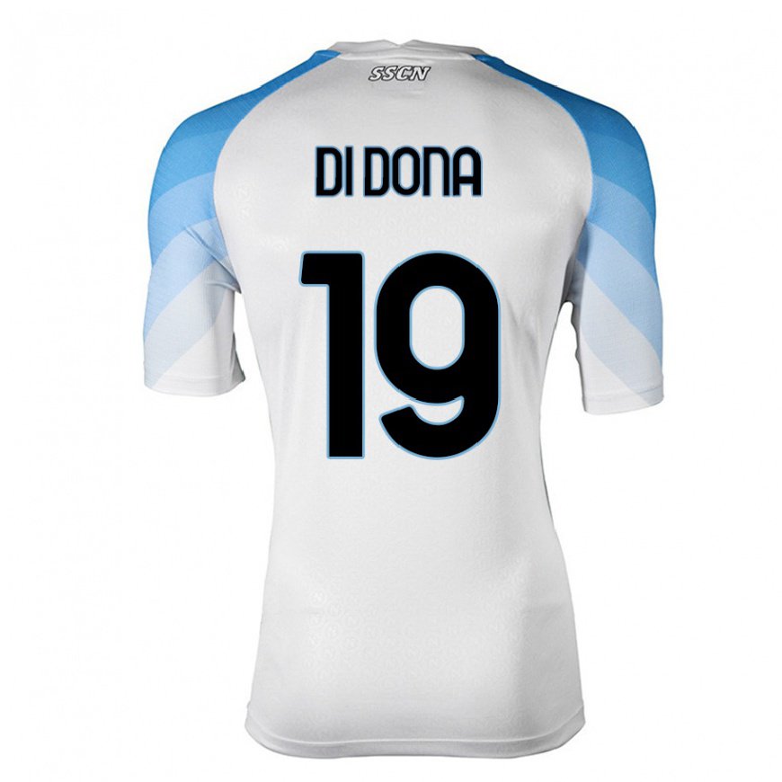 Kandiny Ženy Domenico Di Dona #19 Biela Nebeská Modrá Dresy Idegenbeli Csapatmez 2022/23 Triĭká
