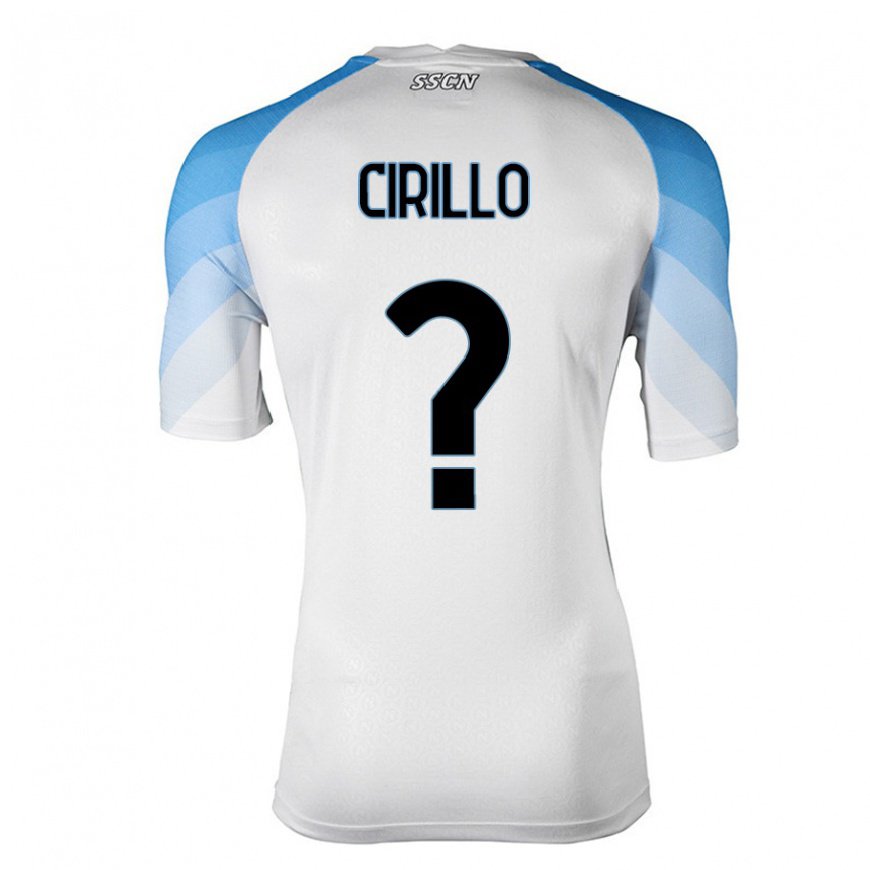 Kandiny Ženy Gioele Cirillo #0 Biela Nebeská Modrá Dresy Idegenbeli Csapatmez 2022/23 Triĭká
