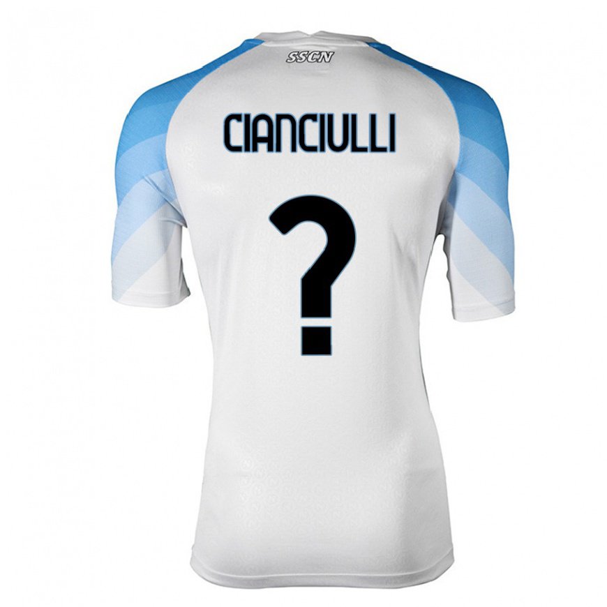Kandiny Ženy Antonio Cianciulli #0 Biela Nebeská Modrá Dresy Idegenbeli Csapatmez 2022/23 Triĭká