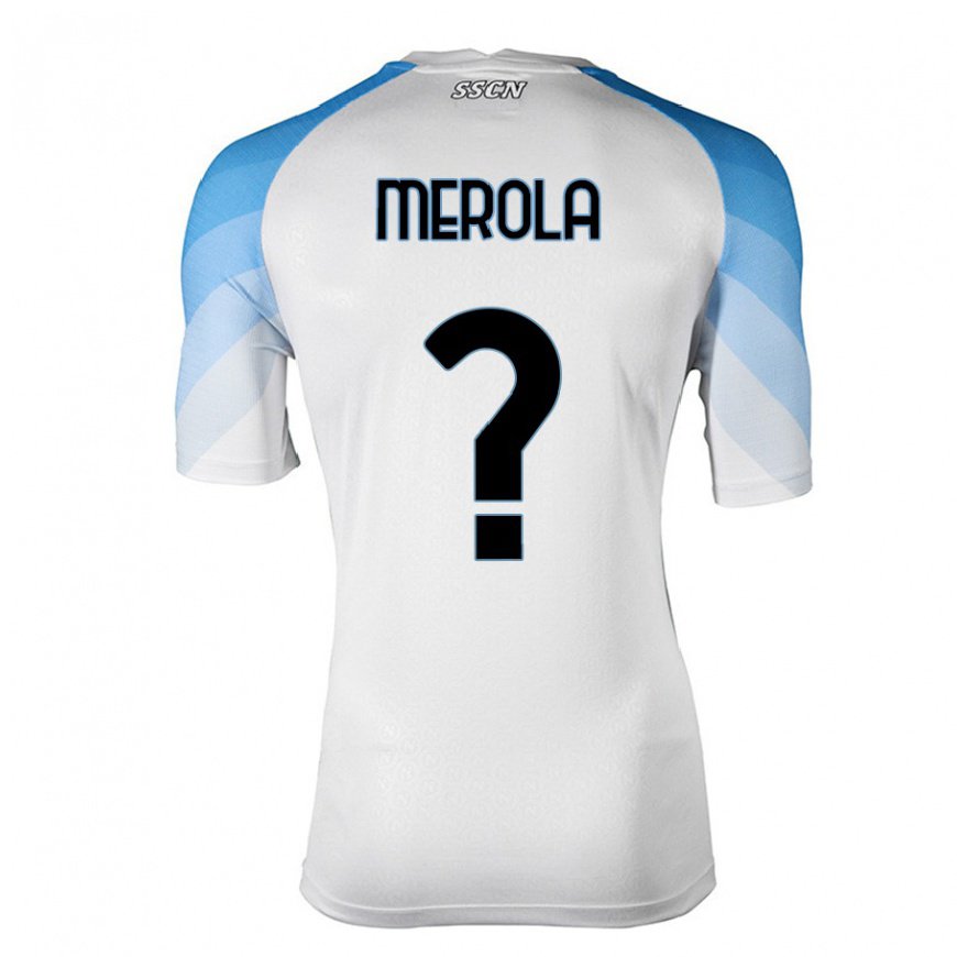 Kandiny Ženy Marco Merola #0 Biela Nebeská Modrá Dresy Idegenbeli Csapatmez 2022/23 Triĭká