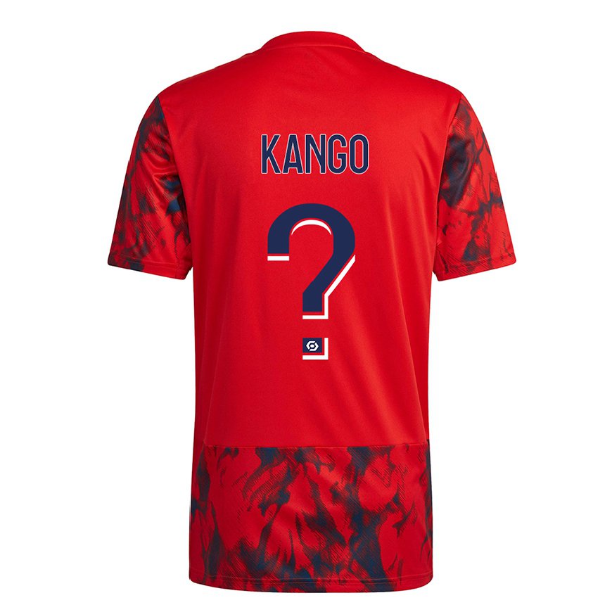 Kandiny Ženy Steeve Kango #0 Červený Priestor Dresy Idegenbeli Csapatmez 2022/23 Triĭká