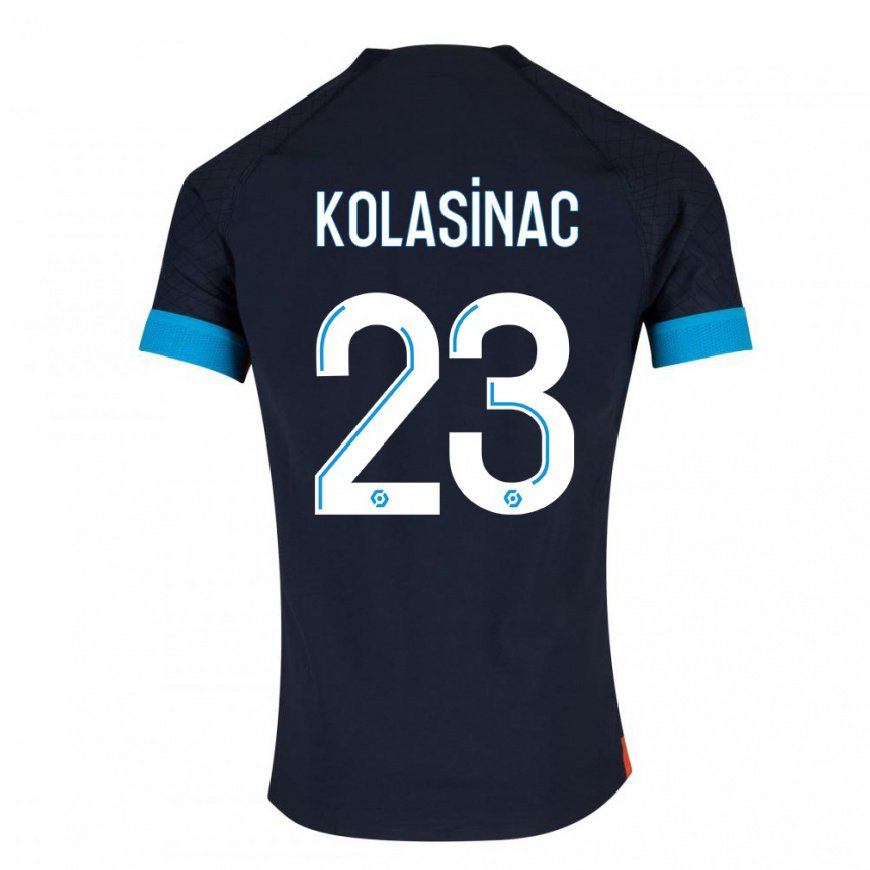 Kandiny Ženy Sead Kolasinac #23 Čierna Olympijská Dresy Idegenbeli Csapatmez 2022/23 Triĭká