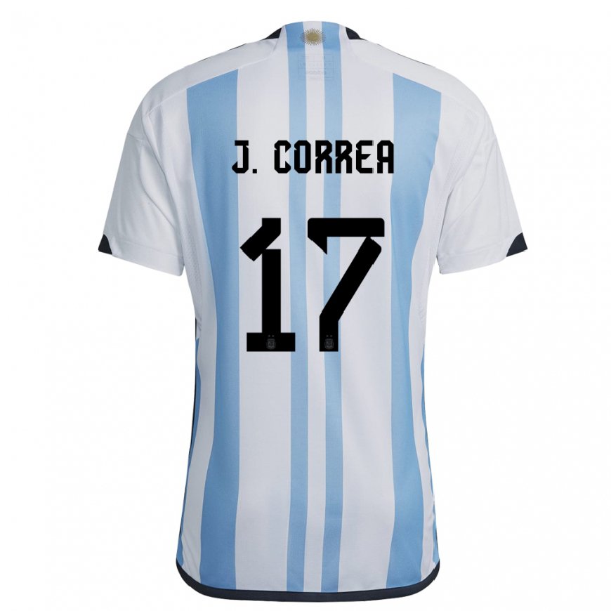 Kandiny Deti Argentínske Joaquin Correa #17 Biela Nebeská Modrá Dresy Hazai Csapatmez 22-24 Triĭká