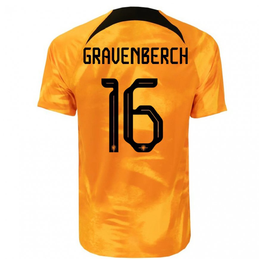 Kandiny Deti Holandské Ryan Gravenberch #16 Oranžový Laser Dresy Hazai Csapatmez 22-24 Triĭká