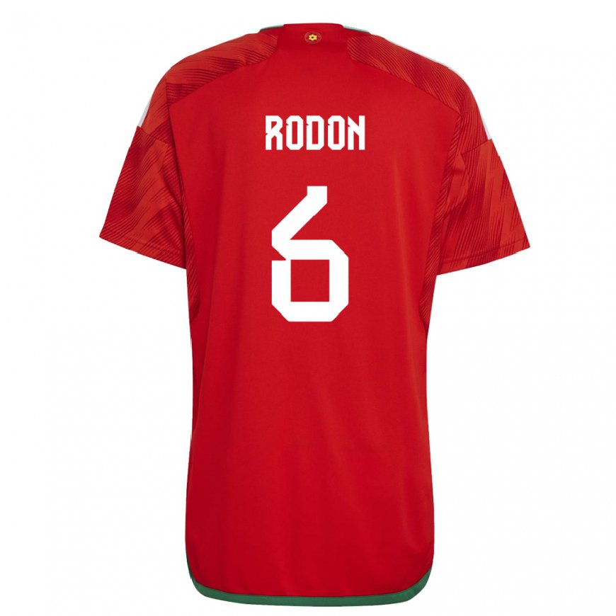 Kandiny Deti Waleské Joe Rodon #6 Červená Dresy Hazai Csapatmez 22-24 Triĭká