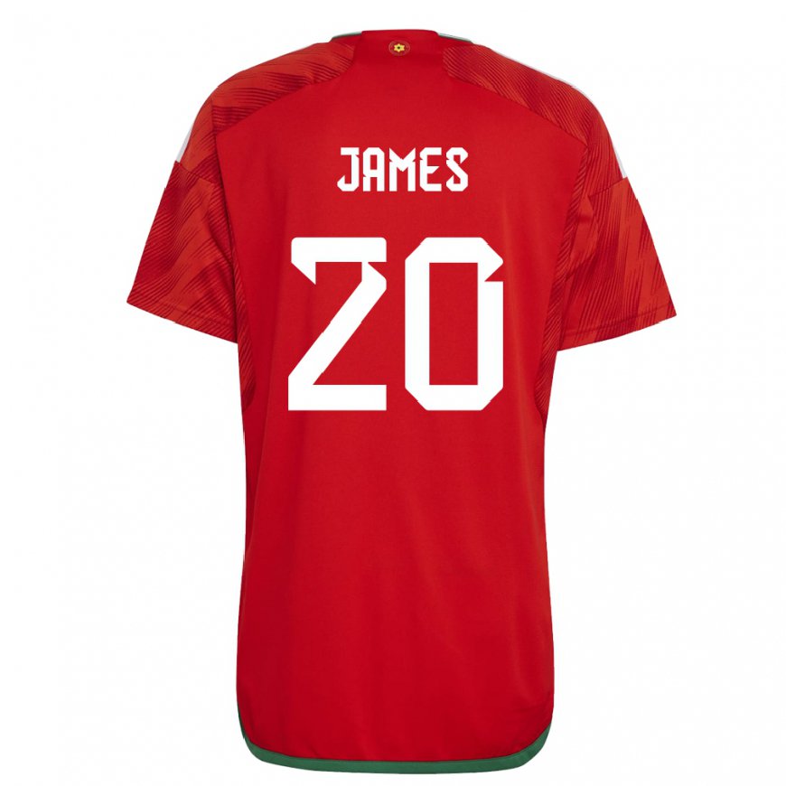 Kandiny Deti Waleské Daniel James #20 Červená Dresy Hazai Csapatmez 22-24 Triĭká