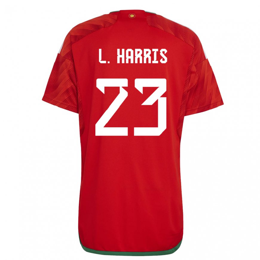 Kandiny Deti Waleské Luke Harris #23 Červená Dresy Hazai Csapatmez 22-24 Triĭká