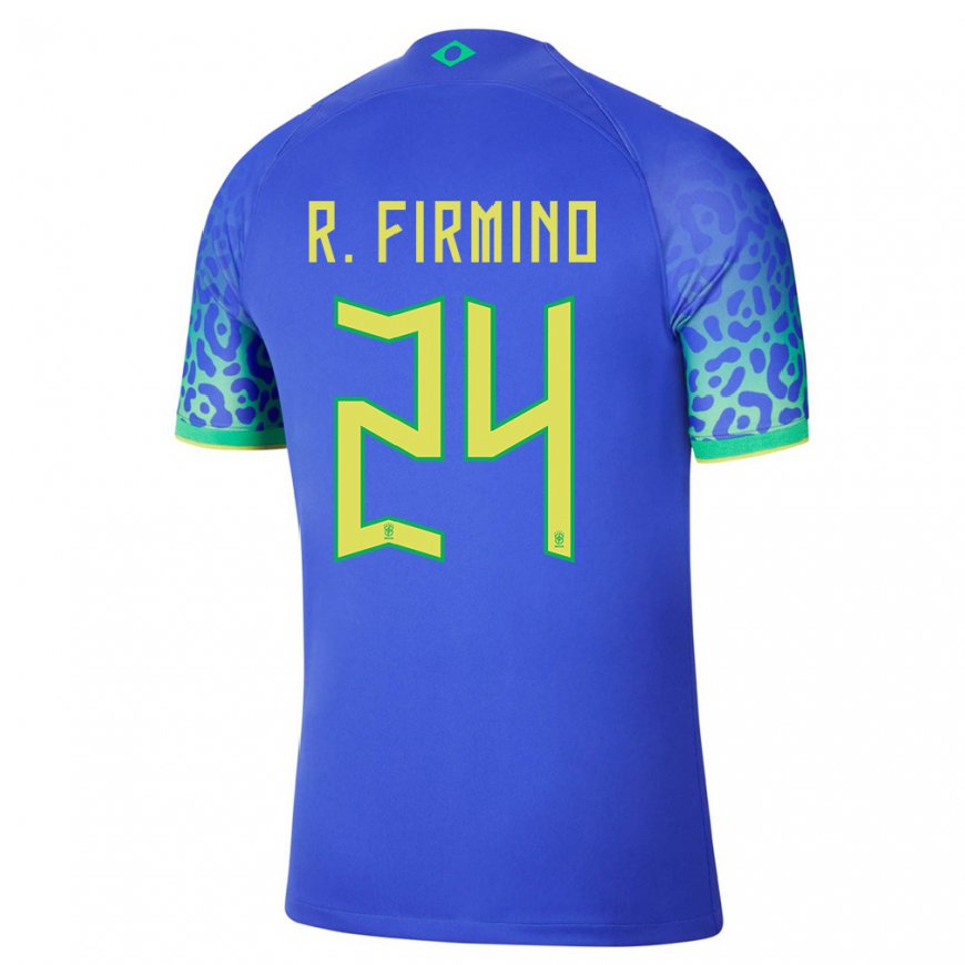 Kandiny Deti Brazílske Roberto Firmino #24 Modrá Dresy Idegenbeli Csapatmez 22-24 Triĭká