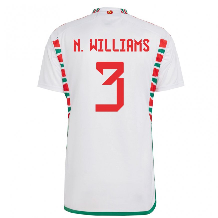 Kandiny Deti Waleské Neco Williams #3 Biely Dresy Idegenbeli Csapatmez 22-24 Triĭká