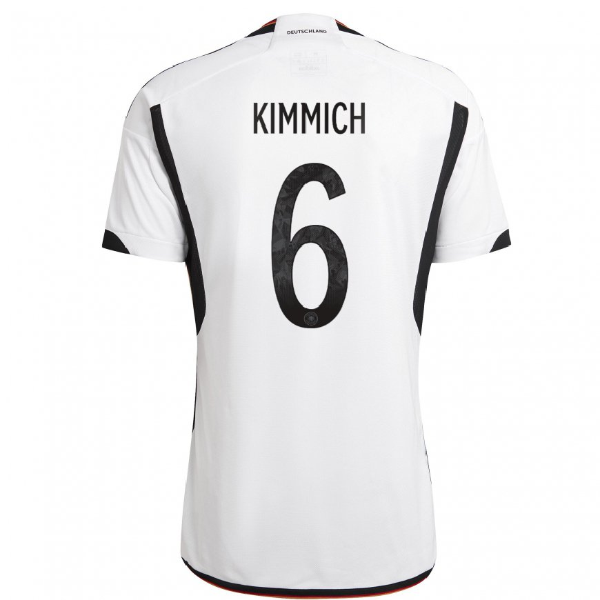 Kandiny Muži Nemecké Joshua Kimmich #6 Biely čierny Dresy Hazai Csapatmez 22-24 Triĭká