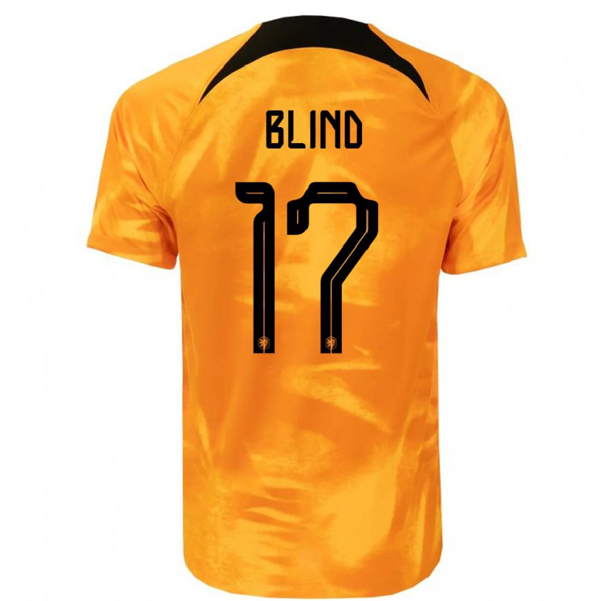 Kandiny Muži Holandské Daley Blind #17 Oranžový Laser Dresy Hazai Csapatmez 22-24 Triĭká