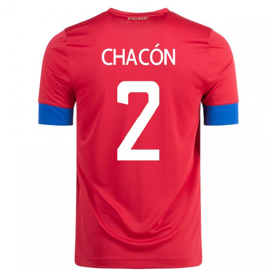 Kandiny Muži Kostarické Daniel Chacon #2 Červená Dresy Hazai Csapatmez 22-24 Triĭká
