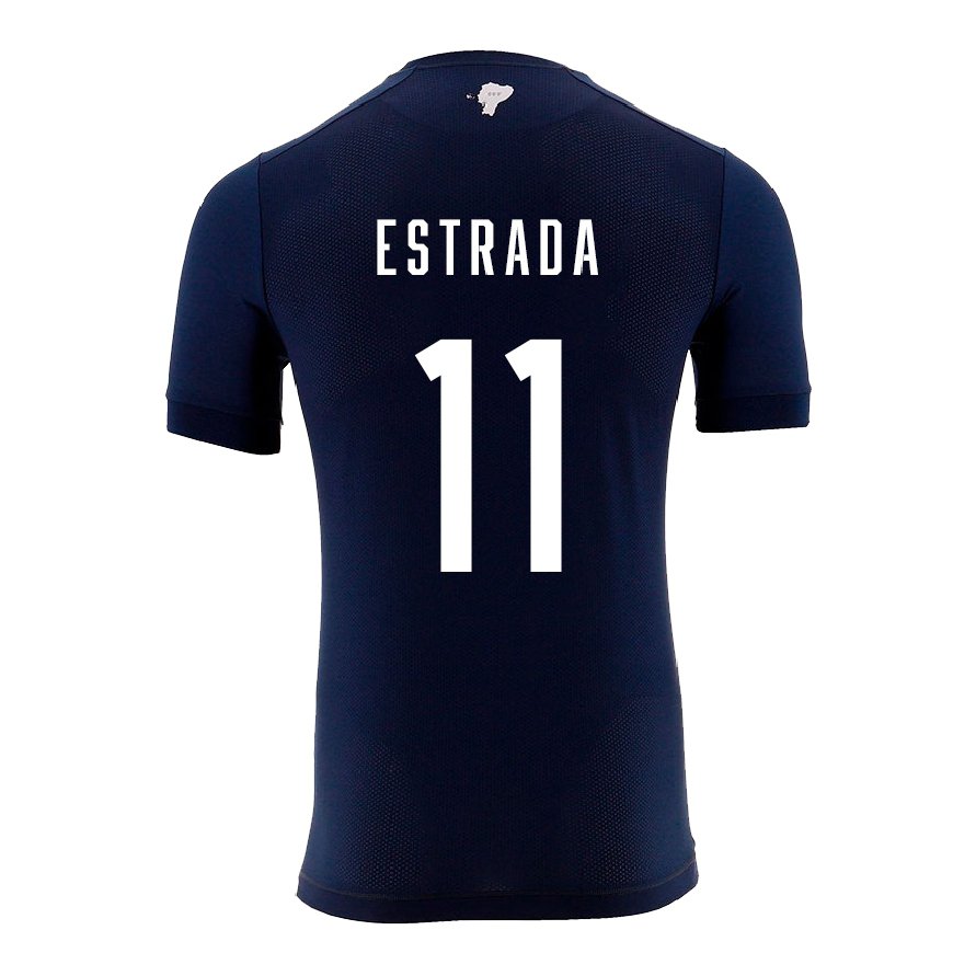 Kandiny Muži Ekvádorské Michael Estrada #11 Námornícka Modrá Dresy Idegenbeli Csapatmez 22-24 Triĭká