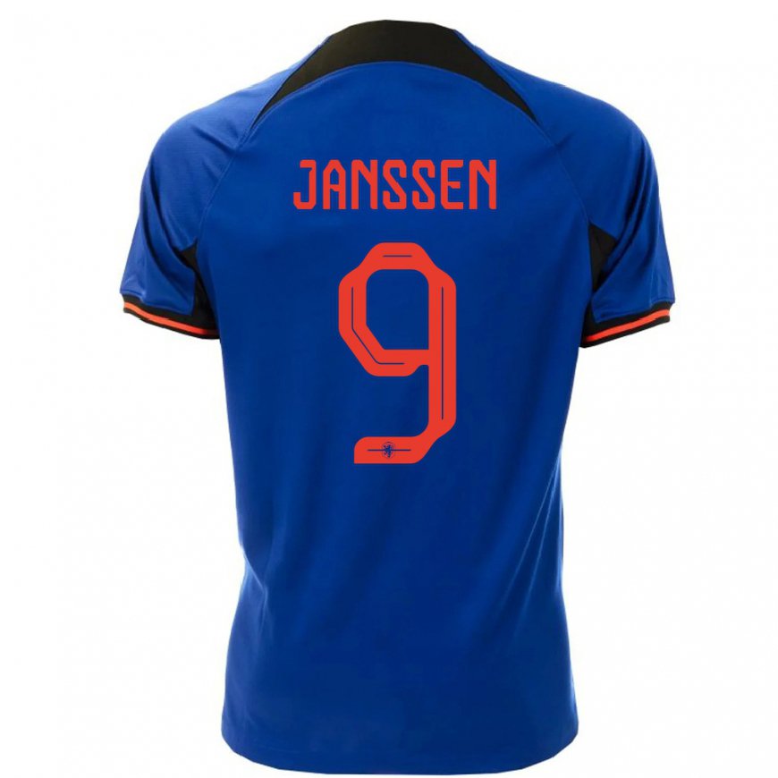 Kandiny Muži Holandské Vincent Janssen #9 Kráľovská Modrá Dresy Idegenbeli Csapatmez 22-24 Triĭká