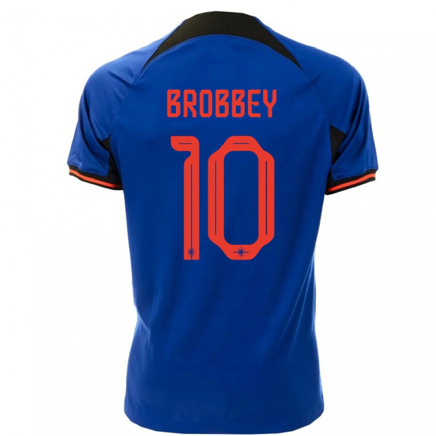 Kandiny Muži Holandské Brian Brobbey #10 Kráľovská Modrá Dresy Idegenbeli Csapatmez 22-24 Triĭká