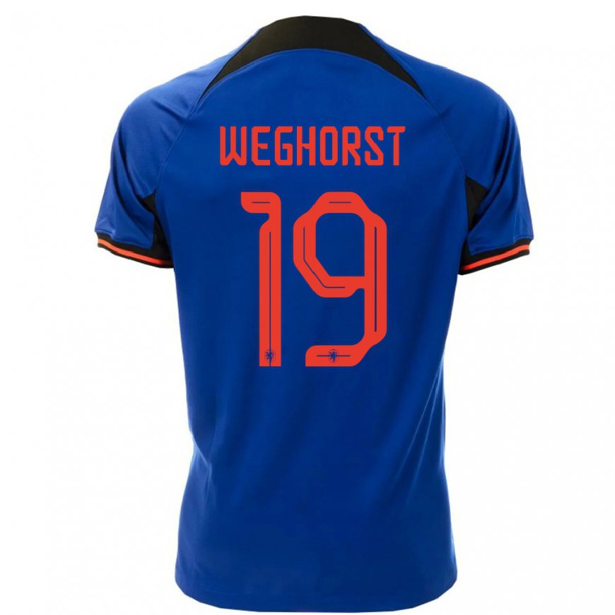 Kandiny Muži Holandské Wout Weghorst #19 Kráľovská Modrá Dresy Idegenbeli Csapatmez 22-24 Triĭká