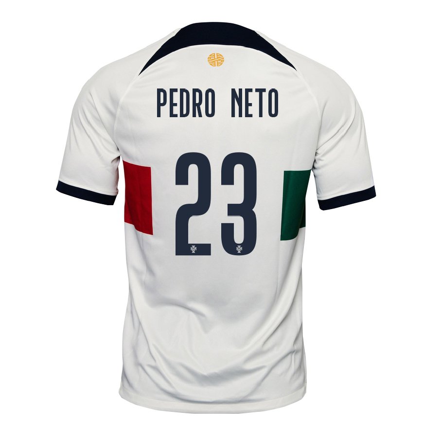 Kandiny Muži Portugalské Pedro Neto #23 Biely Dresy Idegenbeli Csapatmez 22-24 Triĭká