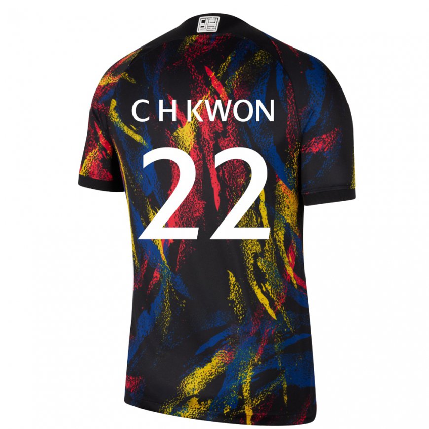 Kandiny Muži Juhokórejské Chang-hoon Kwon #22 Viacfarebné Dresy Idegenbeli Csapatmez 22-24 Triĭká