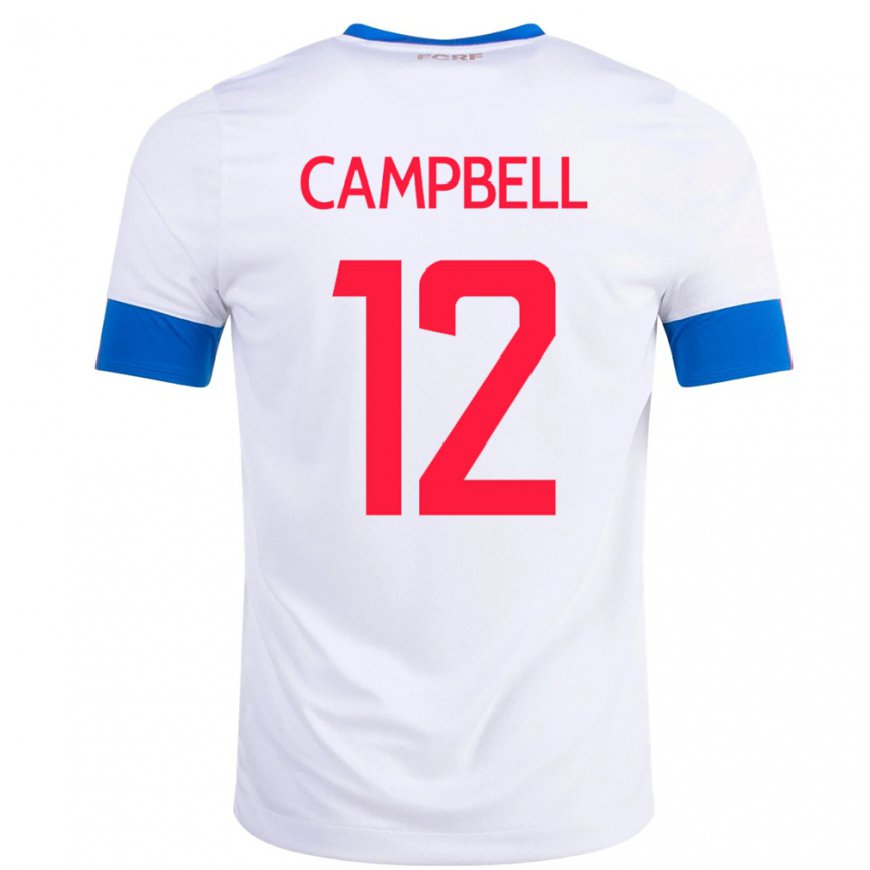 Kandiny Muži Kostarické Joel Campbell #12 Biely Dresy Idegenbeli Csapatmez 22-24 Triĭká