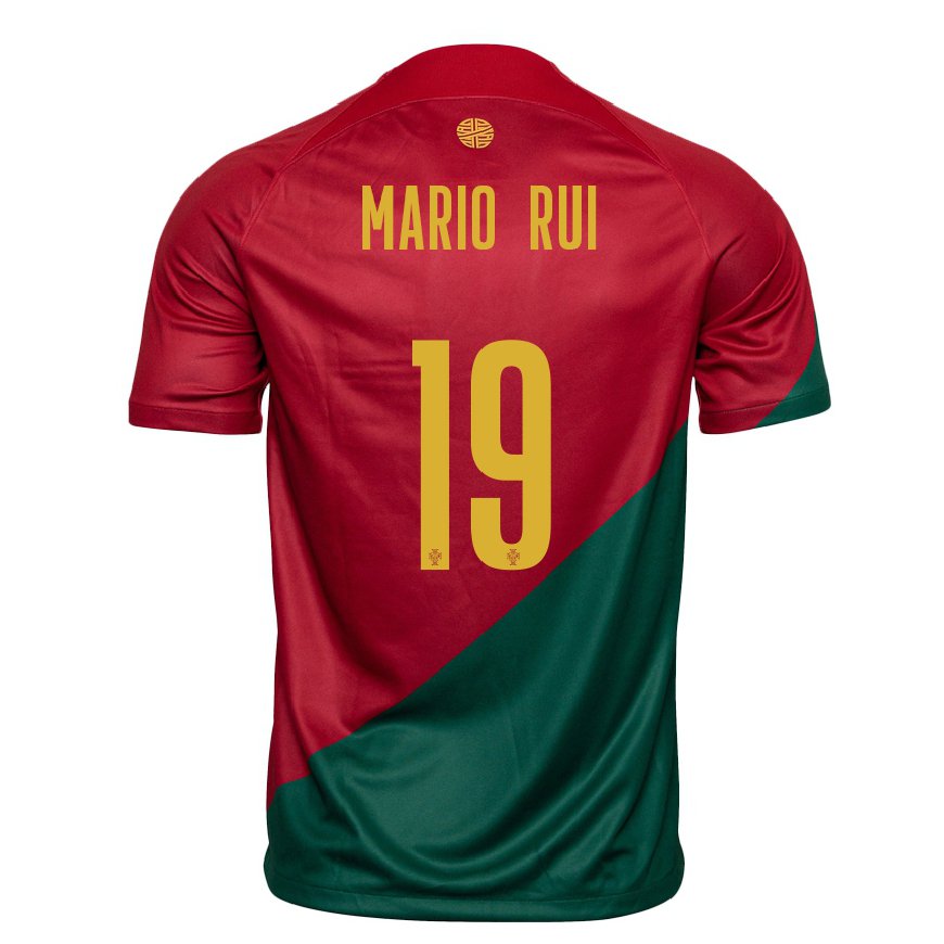 Kandiny Ženy Portugalské Mario Rui #19 Červená Zelená Dresy Hazai Csapatmez 22-24 Triĭká
