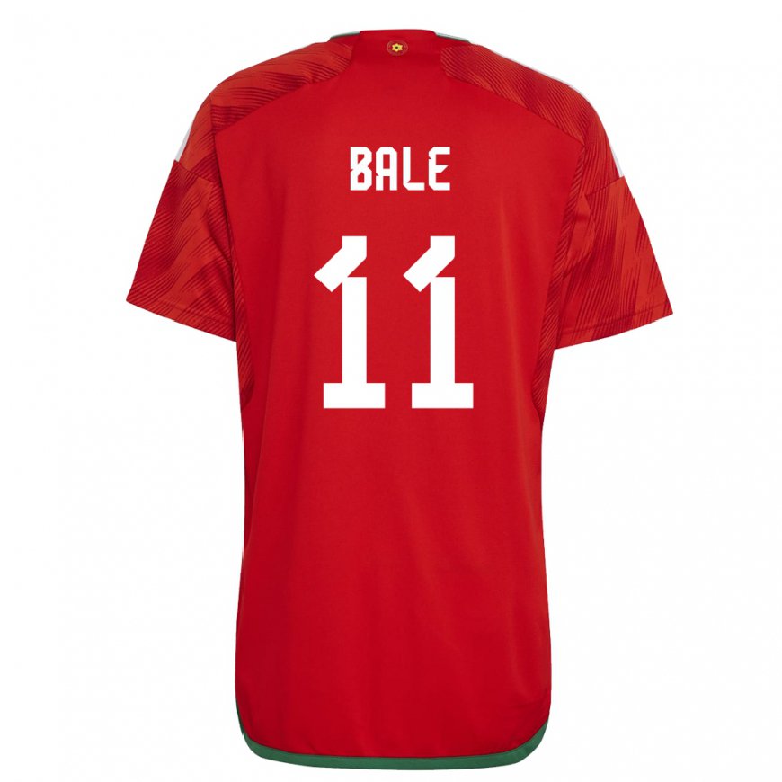 Kandiny Ženy Waleské Gareth Bale #11 Červená Dresy Hazai Csapatmez 22-24 Triĭká