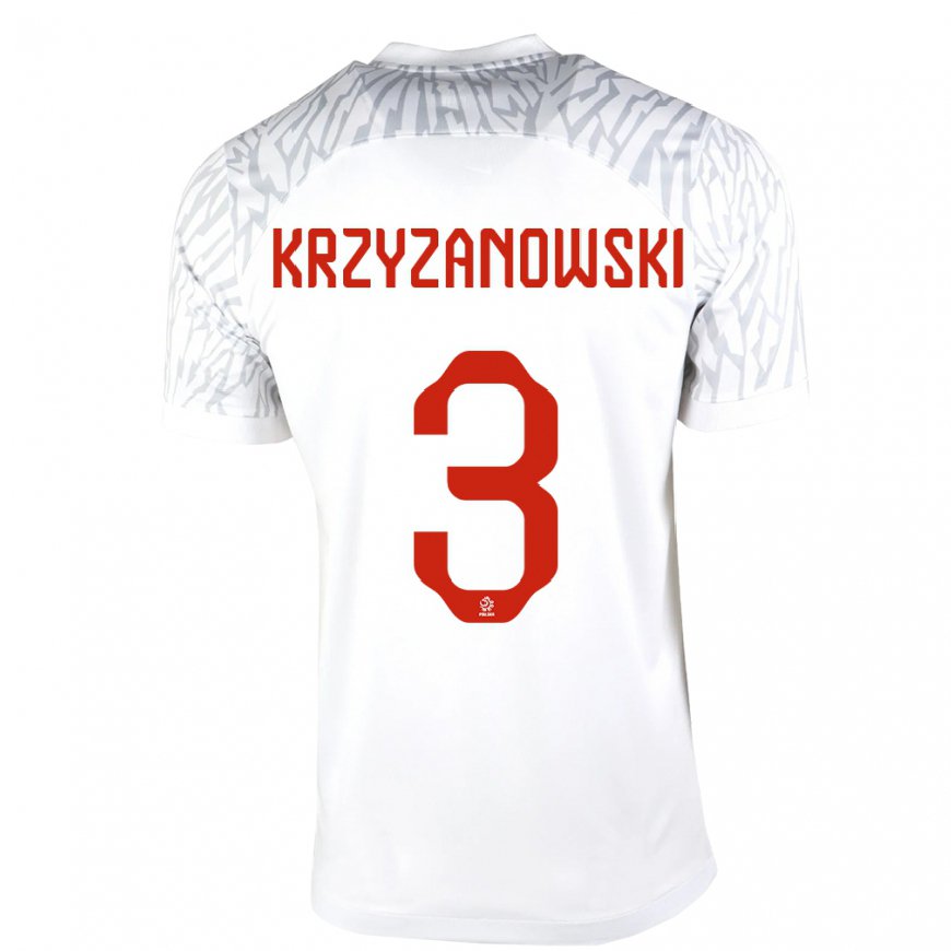 Kandiny Deti Poľské Jakub Krzyzanowski #3 Biely Dresy Hazai Csapatmez 22-24 Triĭká