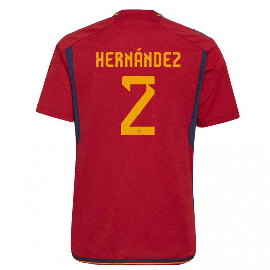 Kandiny Deti Španielske Oihane Hernandez #2 Červená Dresy Hazai Csapatmez 22-24 Triĭká