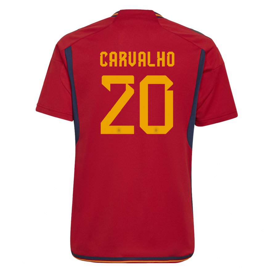 Kandiny Deti Španielske Miguel Carvalho #20 Červená Dresy Hazai Csapatmez 22-24 Triĭká