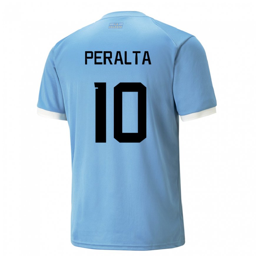 Kandiny Deti Uruguajské Mateo Peralta #10 Modrá Dresy Hazai Csapatmez 22-24 Triĭká