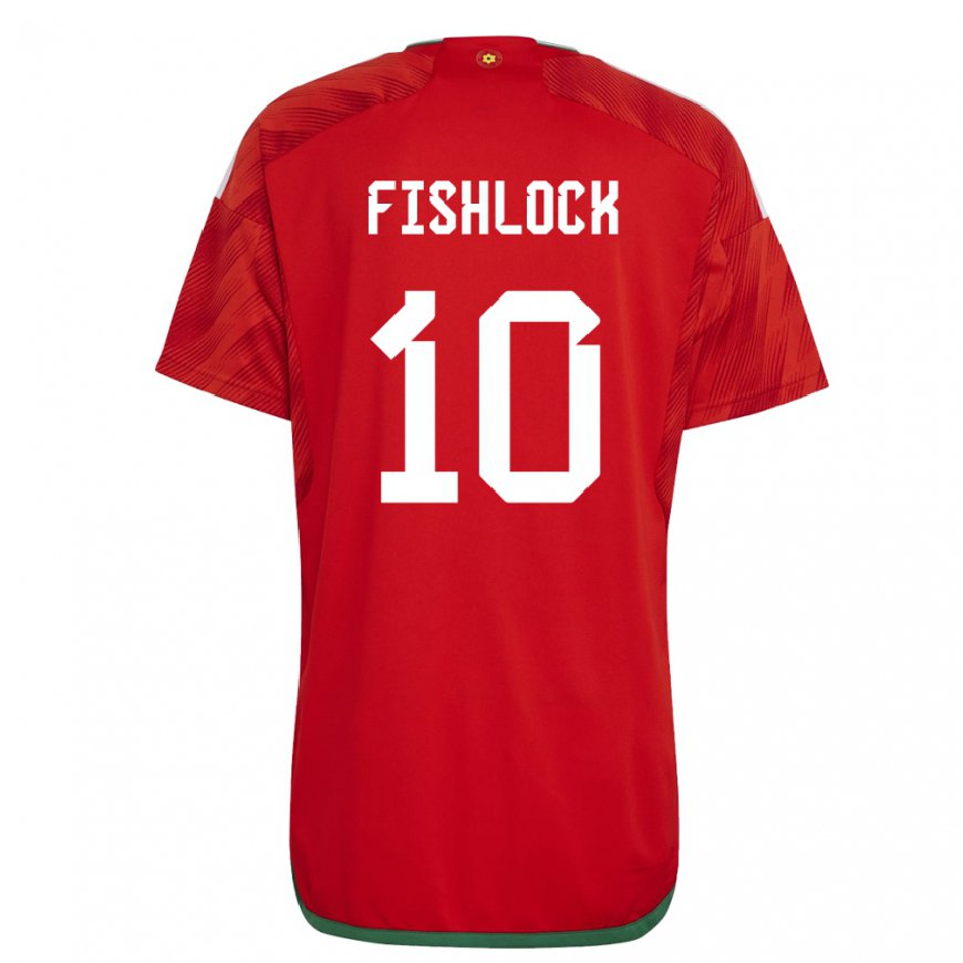 Kandiny Deti Waleské Jessica Fishlock #10 Červená Dresy Hazai Csapatmez 22-24 Triĭká